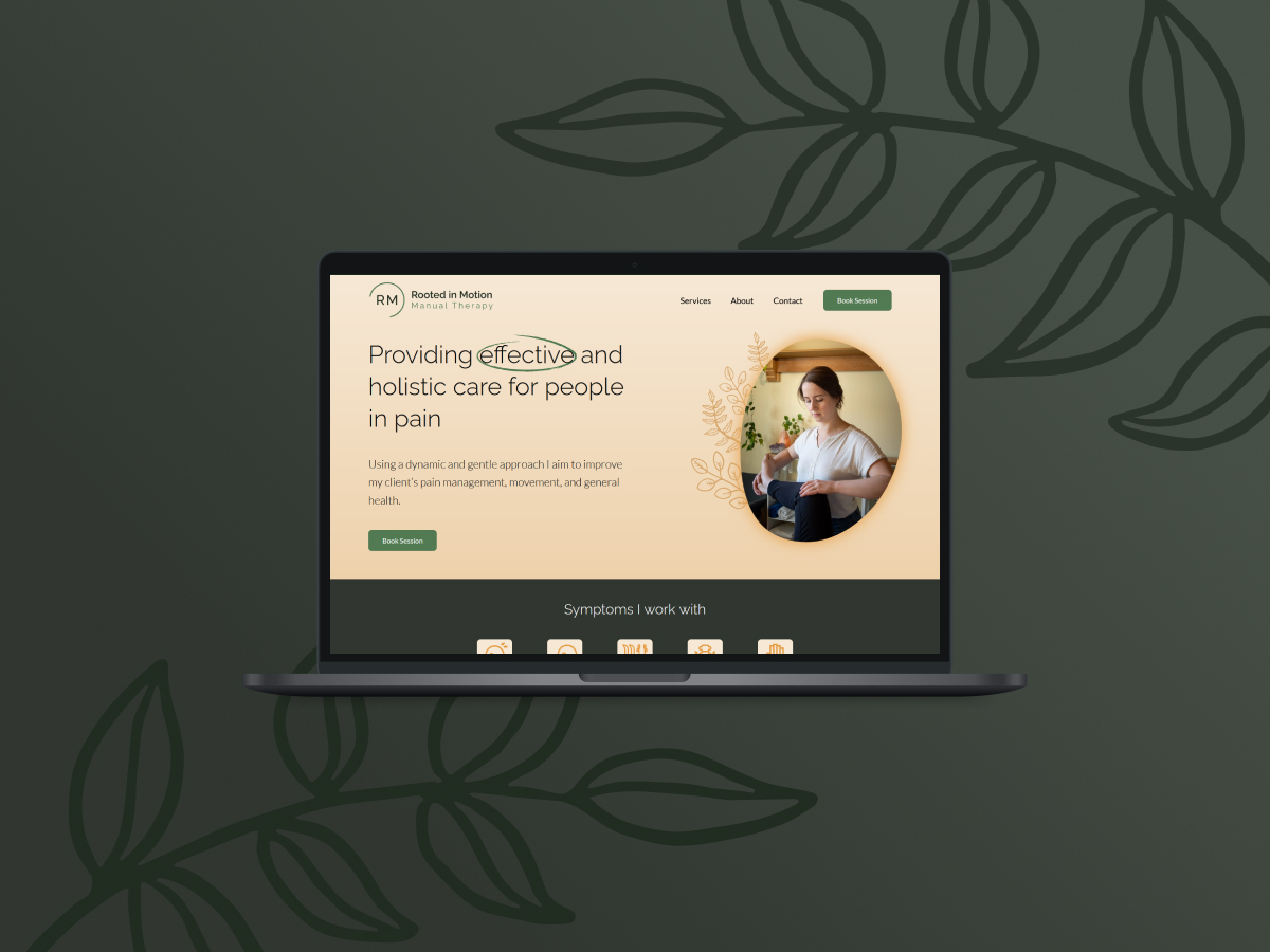 Rooted In Motion Landing Page hero image